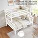 Twin Over Full Bunk Bed With Thick Posts,Wooden Bunk Bed With High Guardrail And Ladder For Kids, Teens, Dorm Rooms, And Guest Rooms,No Box Spring Needed,White_maomaolike.com
