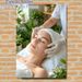 Facial Skincare Treatment Painting Poster, Serene Warm-toned Spa Scene Poster, Calming Visual Decor Option For Beauty Salons And Spa Waiting Areas_maomaolike.com