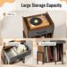 Record Player Stand With Drawer And Record Holder With Anti-toppling Kits Anti-slip Foot For Music Room, Living Room And Study_maomaolike.com
