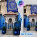 Moroccan Blue Courtyard Painting Poster, Vibrant Traditional Islamic Mosaic Style Poster, Brings Exotic Cultural Charm, Ideal For Living Room And_maomaolike.com