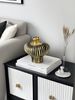 1pc High-end Design Black Gold Stripe Heart-shaped Ceramic Vase Is Suitable For Multi-scene Ornaments In The Living Room Flower Arrangement Vase_maomaolike.com
