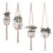 Hand-woven Plant Hanging Basket Cotton Rope Sling Basket_maomaolike.com
