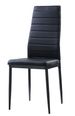 Modern Black Metal Side Chairs Set Of 2 With Leather Upholstery For Dining Room_maomaolike.com