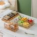 6-Section Glass Serving Tray - Elegant Snack Fruit Platter Entertaining (Dishwasher Safe Non-Slip Base Perfect For Nuts_maomaolike.com