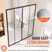 Semi-frameless Shower Door, 57.8-59 W X 70 H In, Double Sliding Glass Door With 1/4 In(6mm) Clear Tempered Glass, Waterproof Shatterproof Stainproof With Stainless Steel Hardware, Matte Black_maomaolike.com