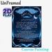 Ayatul Kursi Islamic Painting Poster, Luminous Blue Ornate Border Starry Night Crescent Moon Poster, Sacred Quranic Verse Decor Suitable For Home_maomaolike.com