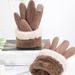 Women's Winter Warm Gloves Autumn and Winter Outdoor Cycling Driving Windproof Touch Screen Girls Cute De Velvet Plus Velvet_maomaolike.com