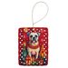 White Boxer Holiday Christmas Porcelain Ornament Christmas Tree Hanging Decorations For Home Christmas Holiday, Rectangle, Gift, Multicolor_maomaolike.com