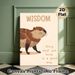 Wisdom Otter Painting Poster, Earth-toned Graphic Illustrated Poster, Inspirational Wisdom Quote Wall Art Suitable For Home, Office Spaces_maomaolike.com