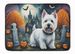 Westie Spooky Halloween Memory Foam Kitchen Mat Machine Washable Anti-Fatigue Mat Cushion Comfort Bath Mat Or Kitchen Rug_maomaolike.com