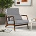 Modern Accent Chair With Rubber Wood Armrests And Removable Back_maomaolike.com