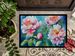 Peonies In Watercolor Doormat Front Door Mat Indoor Outdoor Rugs For Entryway, Non Slip Washable Low Pile, 24H X 36W_maomaolike.com