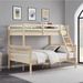 Twin Over Full Bunk Bed With Ladder,Wooden Bunk Bed With High Guardrail And Ladder For Kids, Teens, Dorm Rooms, And Guest Rooms,No Box Spring Needed,Natural_maomaolike.com