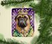 Bullmastiff King Of Mardi Gras Porcelain Ornament Christmas Tree Hanging Decorations For Home Christmas Holiday, Rectangle, Gift, Multicolor_maomaolike.com