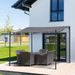 Outsunny 10' X 10' Steel Outdoor Pergola Gazebo, Patio Canopy With Weather-Resistant Fabric And Drainage Holes For Backyard Pool Deck Garden, Gray_maomaolike.com