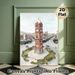 Clock Tower City Square Painting Poster, Soft Watercolor Urban Plaza With Historic Clock Tower Poster, Elegant Cityscape Decor Suitable For Living_maomaolike.com