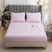 Brushed Flannel Bedding Set - Solid Color & Fitted Sheet Combo (3/4-Piece, Soft, Warm, Hypoallergenic For All Seasons)_maomaolike.com