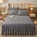 Thickened Quilted Skirt Style 1.8m Single Piece Non-Slip Sheet Dust Cover 1.5m Bed Three-Piece Set_maomaolike.com