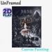 Coral Tomb Deep Sea Fantasy Painting Poster, Dark Monochromatic Gothic Underwater Scene Poster, Mysterious Underwater Adventure Artwork Ideal For Home_maomaolike.com