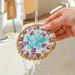 Handmade Resin Rattan Coasters, Tea Cup And Pastry Decorative Drink Mats, Colorful Shell Heat-insulating Mats, An Ideal Gift For Tea Lovers_maomaolike.com