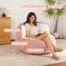 Oversized Bean Bag Chairs,Multicolor Fur Couch Filled With Shredded Sponge,Large Lounger Sofa For Living Room,No Assembly Required , Pink+White+Purple_maomaolike.com