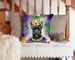 Scottish Terrier King Of Mardi Gras Throw Pillow Machine Washable, Indoor Outdoor Decorative Pillow For Couch, Bed Or Patio, 14Hx14W_maomaolike.com