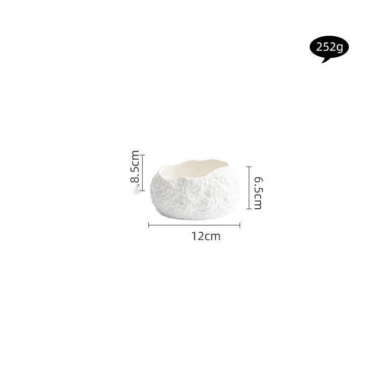 Rock Pattern Egg-shaped Hotel Restaurant High-end Dessert Creative Specialty Molecular Cuisine Artistic Dish Small Bowl_maomaolike.com