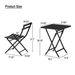 3 Piece Patio Bistro Set Of Foldable Square Table And Chairs_maomaolike.com