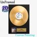 Jeff Beck's Guitar Shop Gold Record Painting Poster, Sleek Glossy Gold Record With Album Details Poster, Retro Music-themed Decor Ideal For Home Music_maomaolike.com
