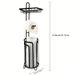 Toilet Paper Holder Stand Tissue Paper Roll Dispenser With Shelf For Bathroom Storage Holds Reserve -Black_maomaolike.com