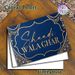 Indian Wedding Themed Painting Poster, Luxurious Ornate Blue & Gold Embellished Poster, Elegant Festive Design Ideal For Wedding Venues And Home_maomaolike.com