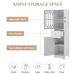 Tall Bathroom Cabinet, Freestanding Storage Cabinet With Drawer And Doors, MDF Board, Acrylic Door, Adjustable Shelf_maomaolike.com
