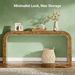 Farmhouse Wood Sofa Table,Narrow Side Table,Curved Design Coffee Table_maomaolike.com