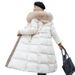 Women's Clothing new slim fit large fur collar long cotton coat_maomaolike.com