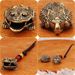 Brass Bell Golden Pendant Car Accessories Yuanbao Coin Toad Keychain Metal Crafts Street Stall Small Items_maomaolike.com