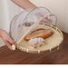 Weaving Drying Handmade Fly-proof Sieve Net Cover Round Dustpan Household Insect-proof Products Steamed Bun Food Bamboo_maomaolike.com