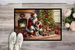Norwegian Elkhound And Santa Claus Doormat Front Door Mat Indoor Outdoor Rugs For Entryway, Non Slip Washable Low Pile, 24H X 36W_maomaolike.com