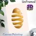 Spiral Potato Slice Painting Poster, Minimalist Surreal Food Art Poster, Unique Artistic Design Ideal For Kitchen And Dining Room Wall Decor_maomaolike.com
