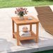 Patio Acacia Wood Side Table With Slatted Tabletop And Storage Shelf_maomaolike.com