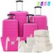 Hardshell Luggage Sets 4 Pcs - Bag Spinner Suitcase With TSA Lock Lightweight-16-20-24-28 Luggages_maomaolike.com