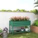 Galvanized Raised Garden Bed, Metal Planter Box With Legs, Storage Shelf And Bed Liner, Green_maomaolike.com