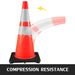 VEVOR 6Pack 36" Traffic Cones, Safety Road Parking Cone With Black Weighted Base, PVC Orange Traffic Safety Cones, Hazard Cones Reflective Collars For Construction Traffic Parking_maomaolike.com