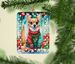 Chihuahua Christmas Porcelain Ornament Christmas Tree Hanging Decorations For Home Christmas Holiday, Rectangle, Gift, Multicolor_maomaolike.com
