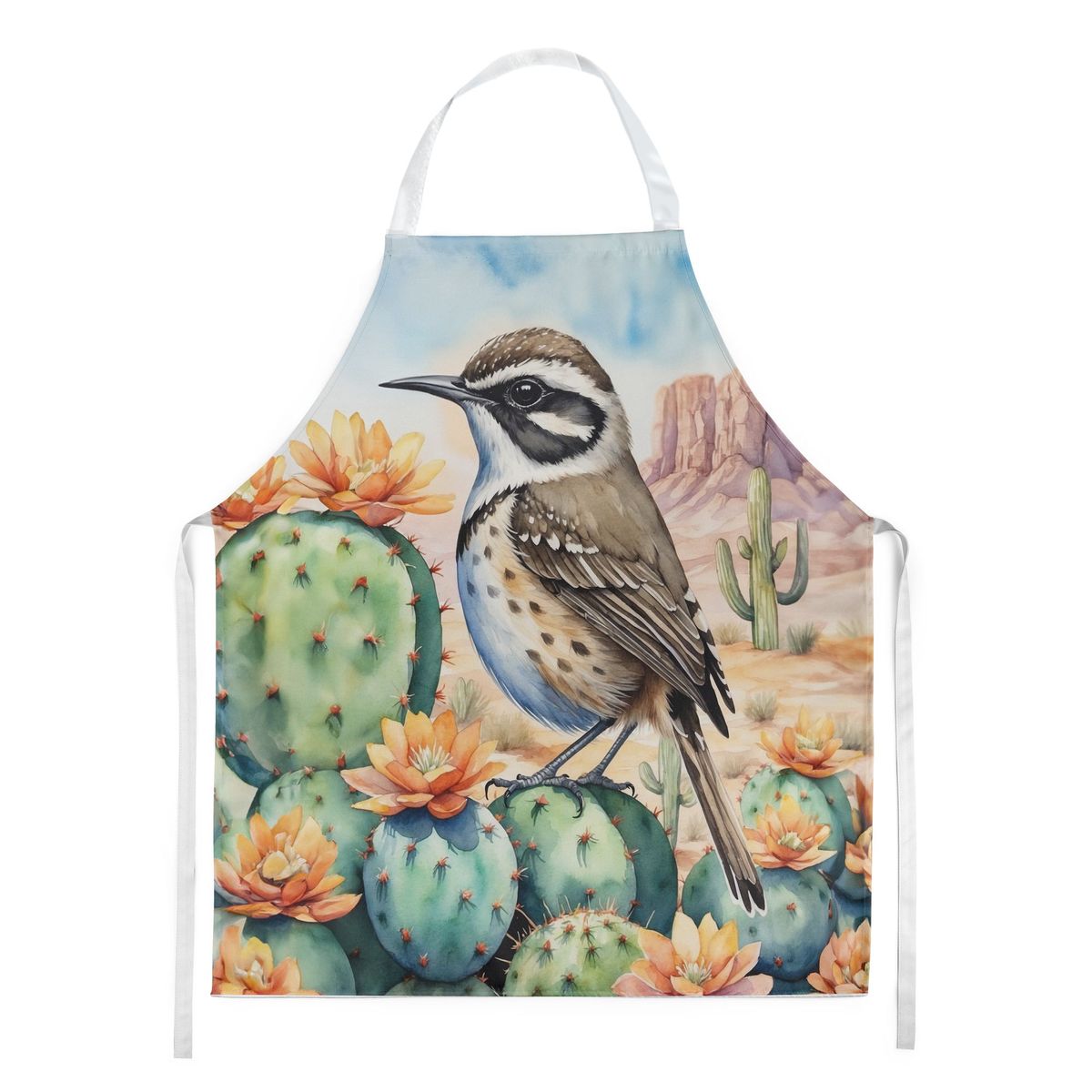 Arizona Cactus Wren Apron Cooking Kitchen Server Baking Crafts Gardening For Adult Women Men, Unisex, Large, Multicolor_maomaolike.com