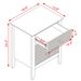 conifferism White Bed Side Table With 3 Drawers 19" W, Bedroom Nightstand 24" H,Vintage Modern Night Stand,Living Room Fluted End Bedside Tables_maomaolike.com