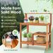 Outdoor Garden Potting Wood Planting Workstation With Open Shelves_maomaolike.com