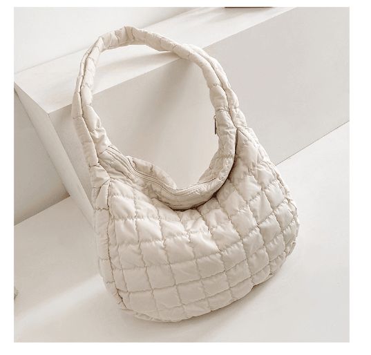Large Puffer Tote Bag, Quilted Down Bags For Women Soft Space Totes Puffer Bag Lattice Crossbody For Autumn Winter_maomaolike.com