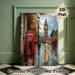 London Street Scene Painting Poster, Vibrant Oil-style Rainy Autumn Cityscape Poster, Captivating Urban View With Iconic Red Phone Booth & Big Ben_maomaolike.com