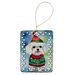 Maltese Christmas Porcelain Ornament Christmas Tree Hanging Decorations For Home Christmas Holiday, Rectangle, Gift, Multicolor_maomaolike.com