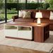 Extendable Coffee Table, Center Table With 2 Drawers And Reversible Tabletop_maomaolike.com